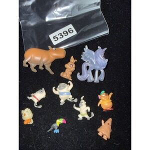 Mixed Lot of 10 Mini Toy Figurines Animals Fantasy Kids Play Disney Mini 5396